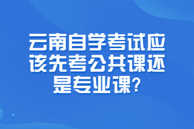 云南自学考试应该先考公共课还是专业课?